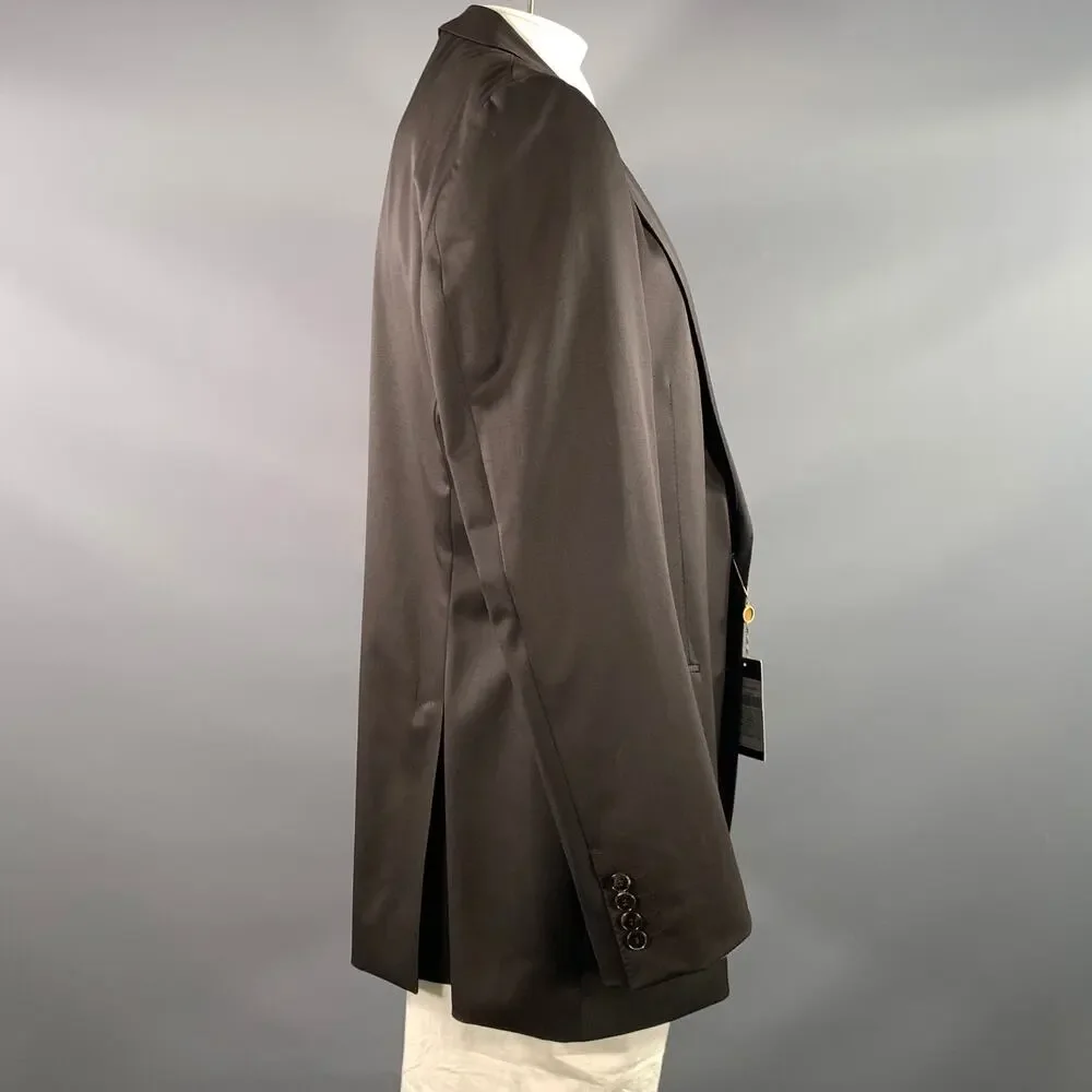 GUCCI Chest Size 52 Regular Brown Solid Wool Blend Notch Lapel Sport Coat